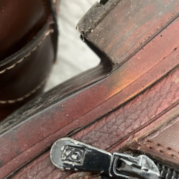 Vintage Artificial Leather Ankle Boots - Picture 9 of 10